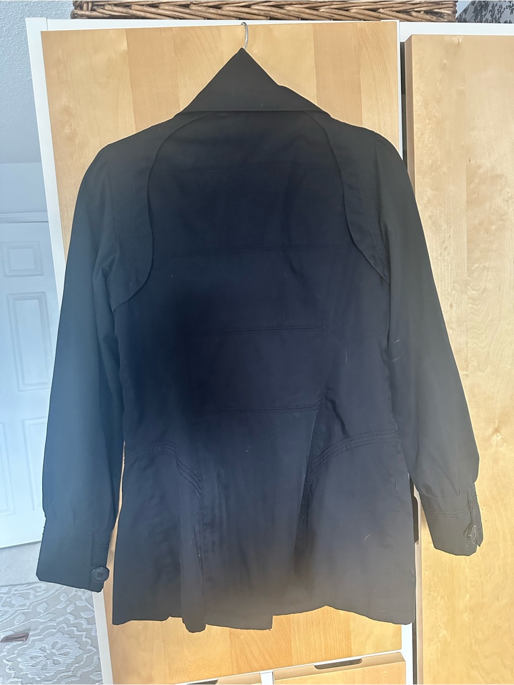 Vero Moda Black Double-Breasted Trench Coat - Picture 6 of 6